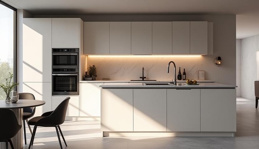 Sleek modern kitchen featuring CucinaViva appliances